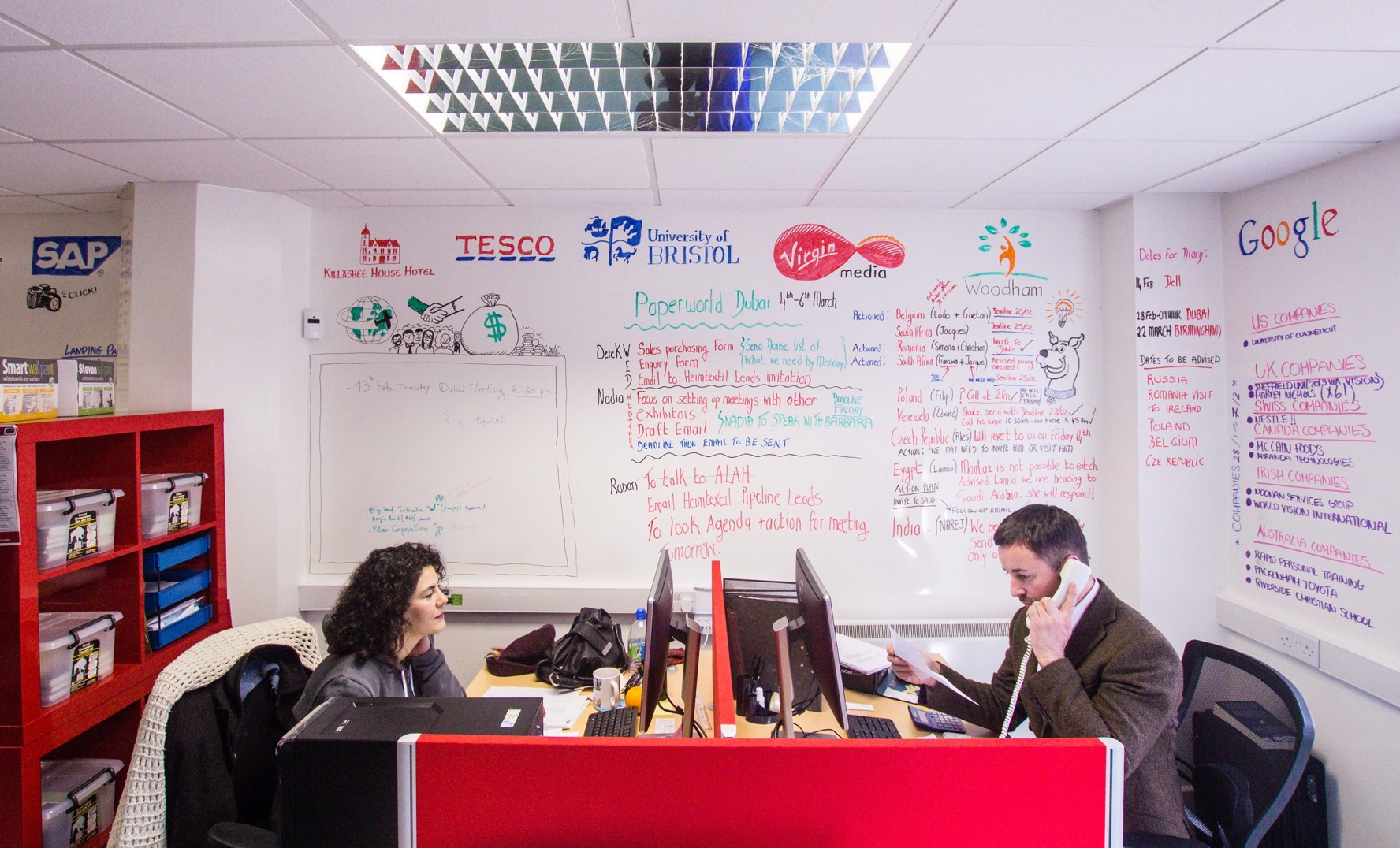 Beyaz Yazı Tahtası Boyası - Smarter Surfaces TR Beyaz Yazı Tahtası-Boyası- ofis duvarı-Satış takip çizelgesi